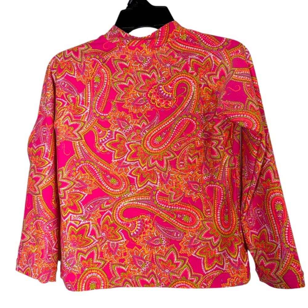 Coolibar Pink Paisley Swim‎ Rash guard Size 2T 50+ UPF Sun Protection